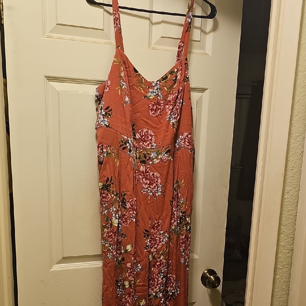 Floral Orange Romper